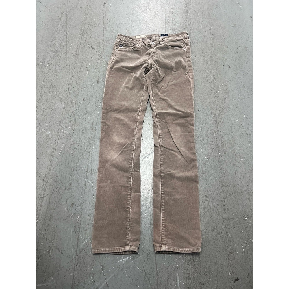 Adriano Goldschmied AG The Stevie Womens 26R Tan Corduroy Slim‎ Straight Pants
